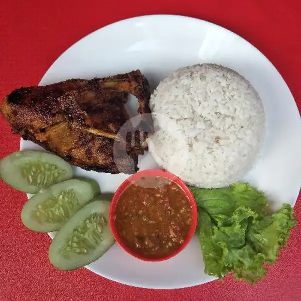 Paket Nasi + Bebek Bakar + Sambel + Lalap | Anggi Ayam Kremes Penyet Bakar, Sawangan
