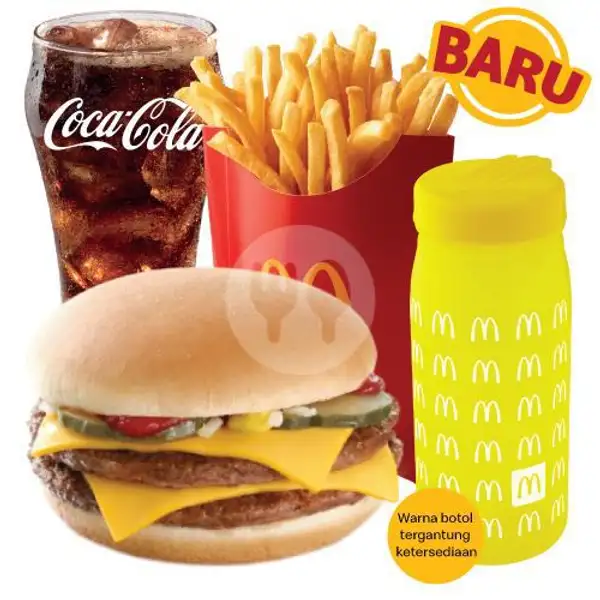 Paket Hemat Double Cheeseburger, Lrg + Colorful Bottle | McDonald's, Muara Karang