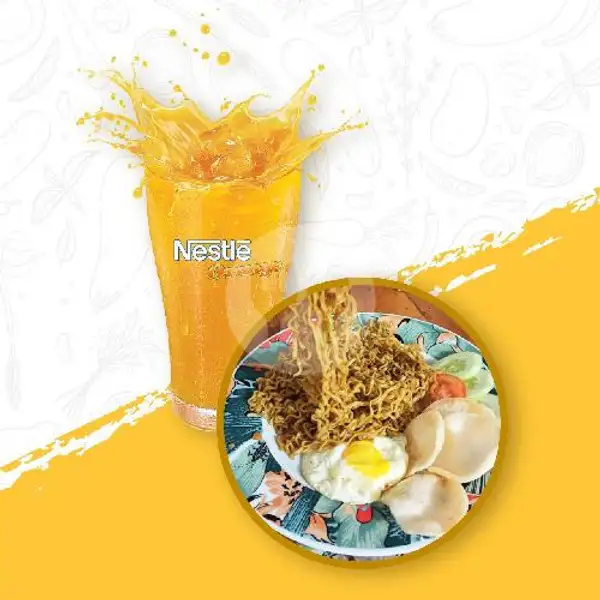 Mie Tajungkang Sadang Telur + Nestle Orange | Mie Pedas Tajungkang Sanduak Tampuruang, Pekanbaru