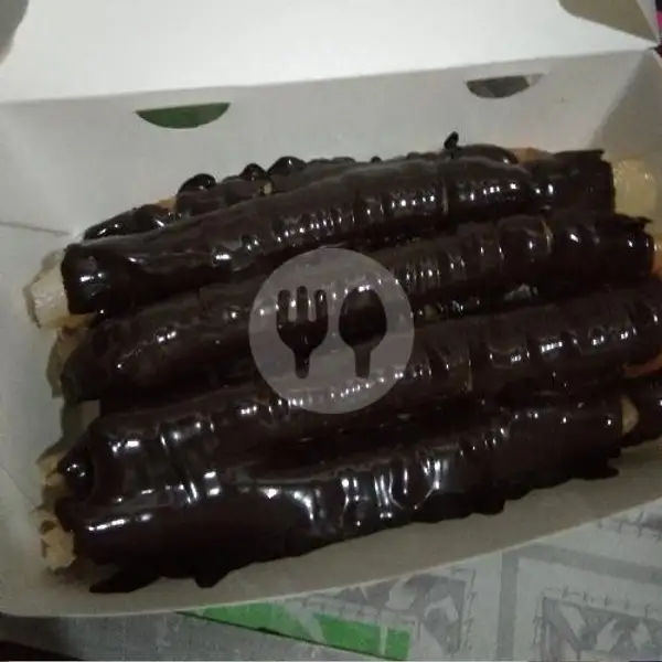 Banana Roll Toping Coklat | Pisang Crispy Lea, Tanjung Senang