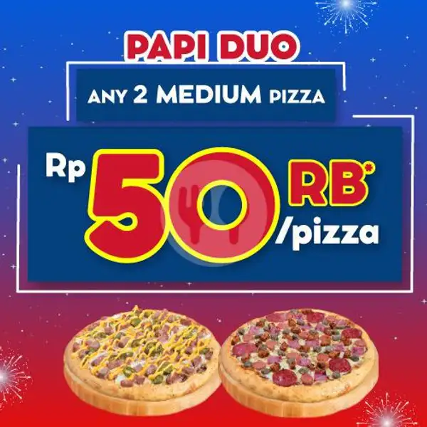 PAPI DUO (Paket 2 Pizza) | Domino's Pizza, Sawojajar