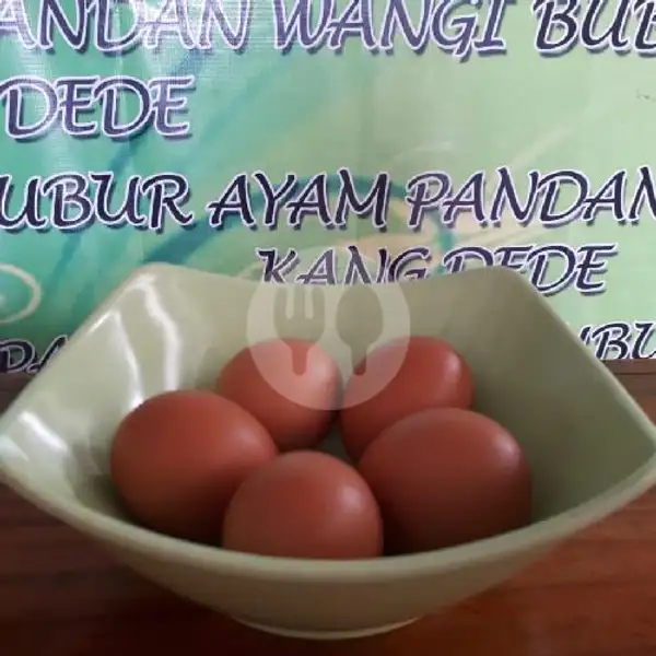 Telur Ayam Rebus | Bubur Ayam dan Mie Ayam Pandan Wangi Kang Dede, Bojongsari Baru