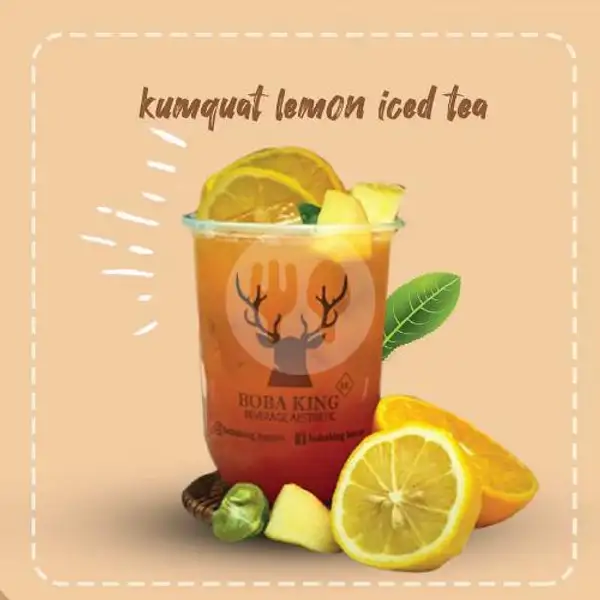 Kumquat Lemon Iced Tea - M | Boba King, Batam City Square