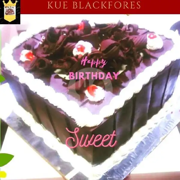 Kue Ultah Blackfores Love, Uk : 24X24 | Kue Ulang Tahun ARUL CAKE, Pasar Kue Subuh Senen