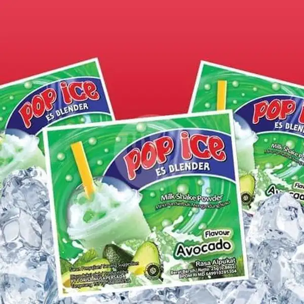 Pop Ice Avocado | Pentol Bakar & Jajanan Bu Sibah, Sawahan