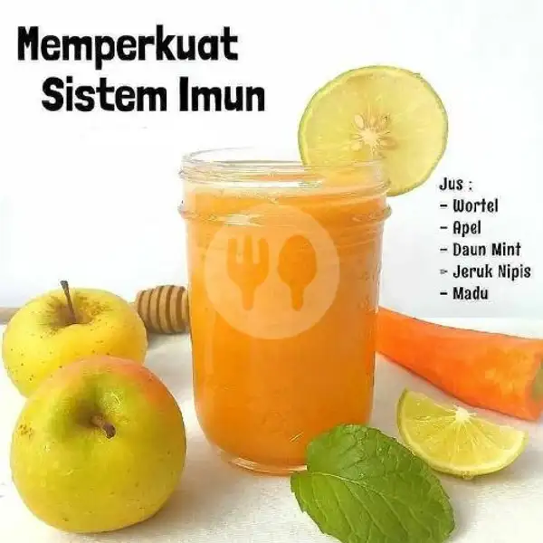 Juice Wortel Mix Apel + Jeruk Nipis + Daun Mind Dan Madu | Alpukat Kocok & Es Teler, Citamiang