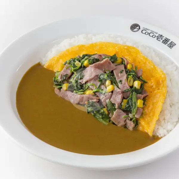 Beef Bacon Spinach & Scrambled Egg Curry | Curry House Coco Ichibanya, Grand Indonesia