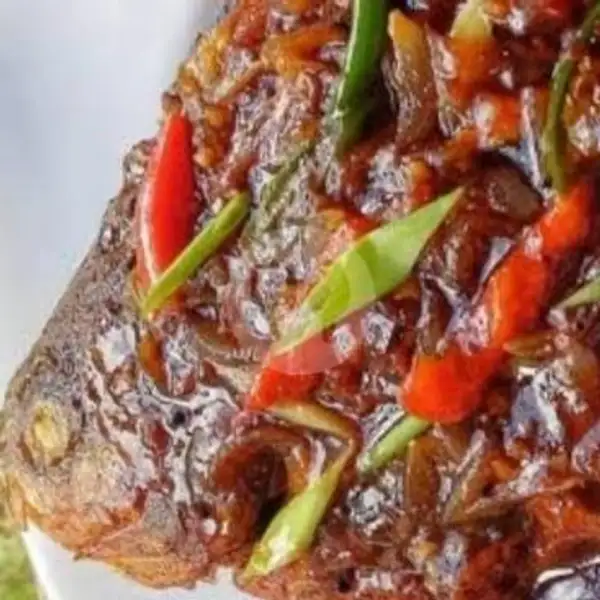 Ikan Bawal Saos Tirem, | Seafood Aca 48, Daan Mogot