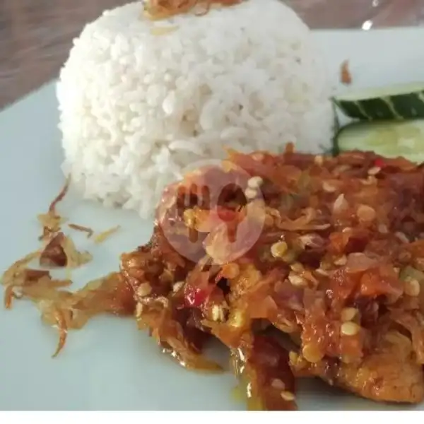 Ayam Geprek + Nasi + Es Teh Manis | Rumah Makan Oji, Kalimulya