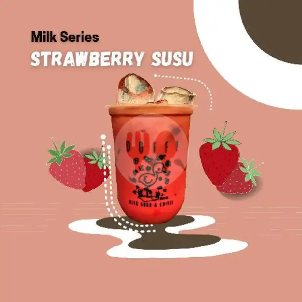 Strawberry Susu (Regular) | Doffy (Milk Boba & Coffee) Di Samping Angkringan Mas Tumin M. Yamin Samarinda