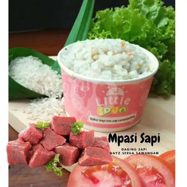 Nasi Tim Menu MPASI Rasa Daging Sapi (Spesial Energy) | Nayz Bubur Bayi Cinangka, Sawangan