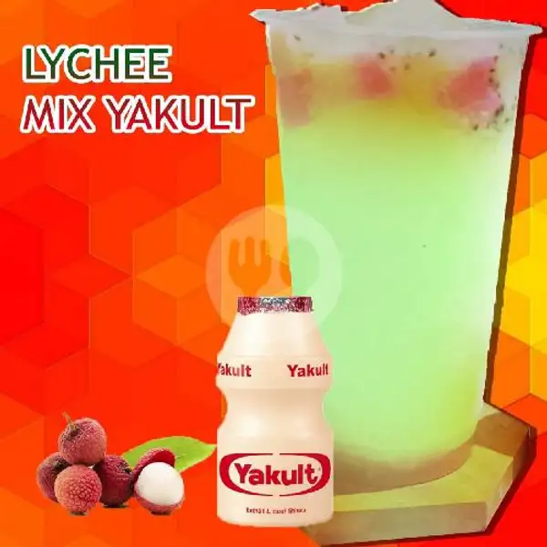 Lychee Yakult | Es kopi & Cheese Thai Tea Rockopi, Gunung Putri