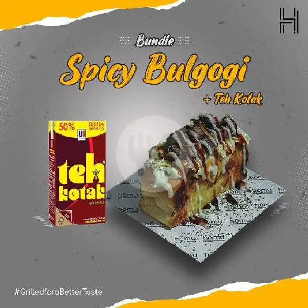 Spicy Bulgogi + Teh Kotak | Homu Premium Sandwich