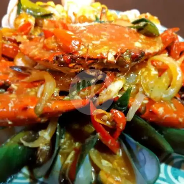 Kepiting mix kerang ijo | Kerang Seafood Idola, Keputih