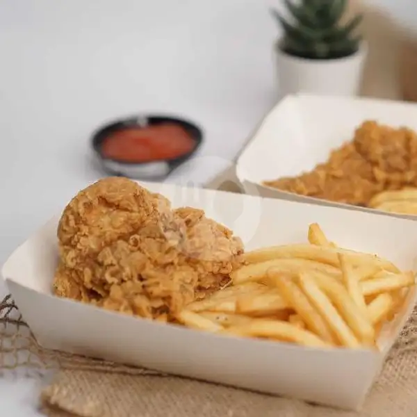 Kentang Goreng Bossa Fried chicken | Bossa Cafe, Cilacap