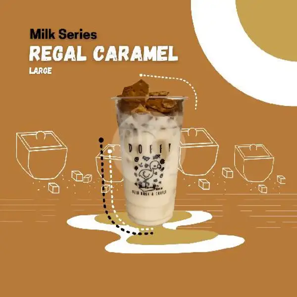 Regal Caramel (Large) | Doffy (Milk Boba & Coffee) Di Samping Angkringan Mas Tumin M. Yamin Samarinda