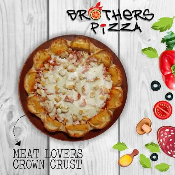 Meat Lovers Crown Crust Crust / Pinggiran Nugget (L) | Brother's Pizza, Antasari Lampung