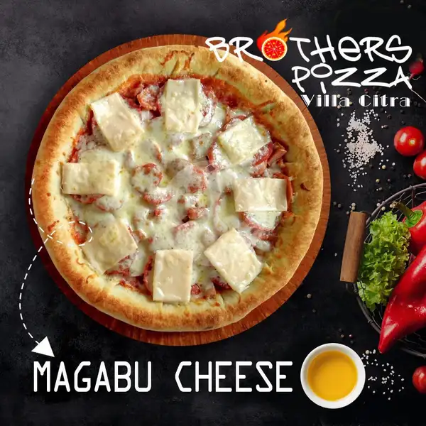 Magabu Cheese Stuffed Crust / Pinggiran Keju (L) | Brother's Pizza, Antasari Lampung