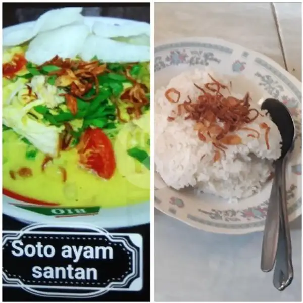 Soto Ayam Santan + Nasi | Warung Soto Mamah Hafidz, Benda