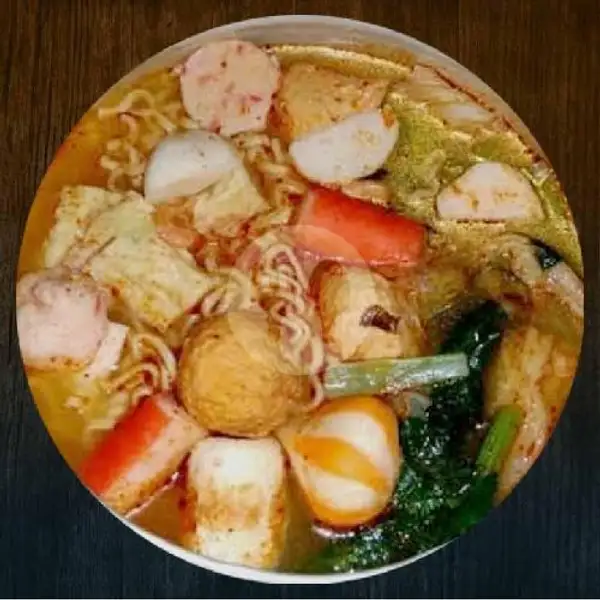 Tomyam (Fish Roll-Dumpling Keju-Chikuwa) | Pangsit Goreng Spesial - Tomyam Baso Aci, Villa Nusa Indah 1