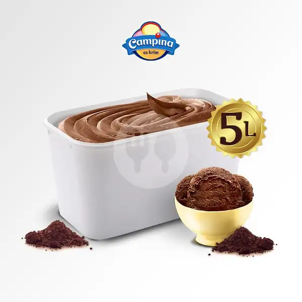 5 Liter Chocolate (Maks. 1 item per transaksi) | Ice Cream Campina, Cirebon
