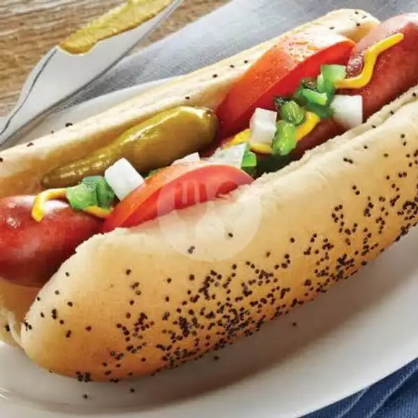 Hotdog (Sosis Jumbo +Telur + Daging) | Hotdog Mozarela Kita, Tampan