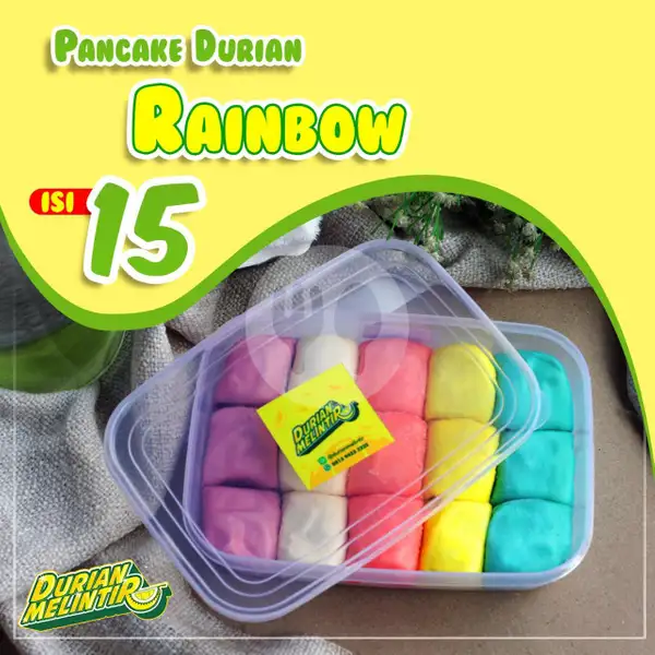 Pancake Durian Rainbow Isi 15 | Durian Melintir, Jetis Baru