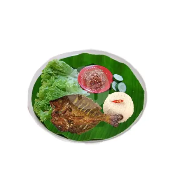 Ikan Bandeng Goreng Ekor Sambal Mentah + Nasi | Sambal Mentah Modern