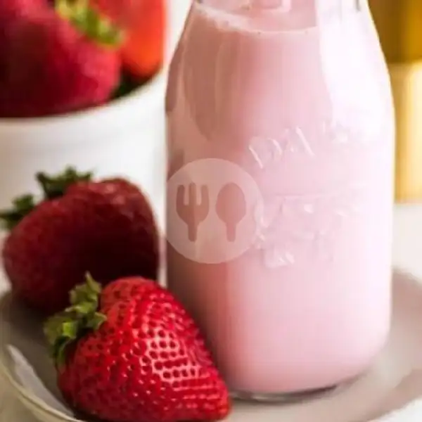 Strawberry Milk Tea Ice | IndoMie Ghomidi Foods, Setu