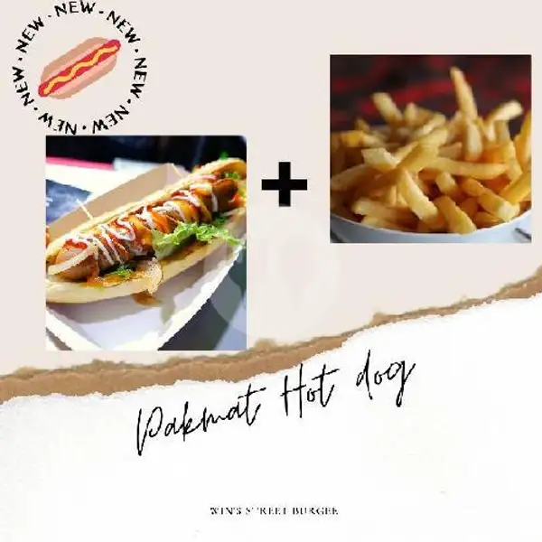 Hot Dog Chicken ( Pak Mat ) | Burger,Hot dog, Sandwich Win's Street Burger, Denpasar