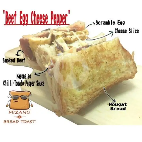 Beef Egg Cheese Pepper Reborn | Mizano Bread Toast, Bintaro