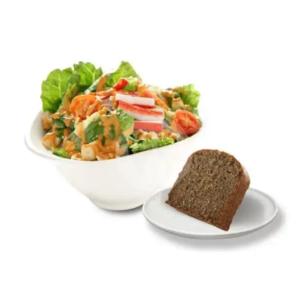 1x Oh Crab Lah! Salad + 1x Banana Cake | SaladStop!, Grand Indonesia (Salad Stop Healthy)