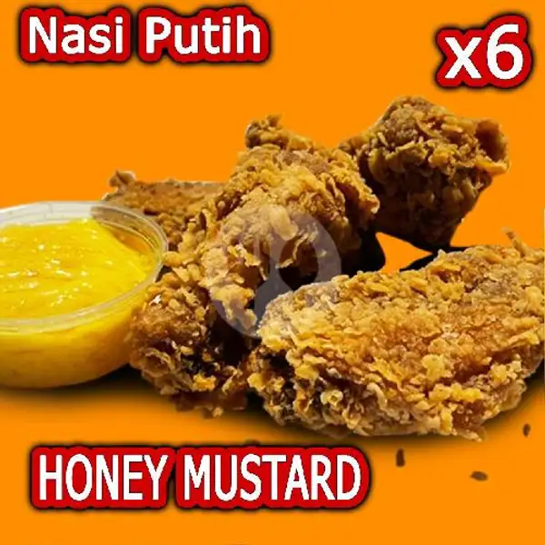 Honey Mustard x6 + Nasi Putih | Wings Street Kukusan ala Chef Rama