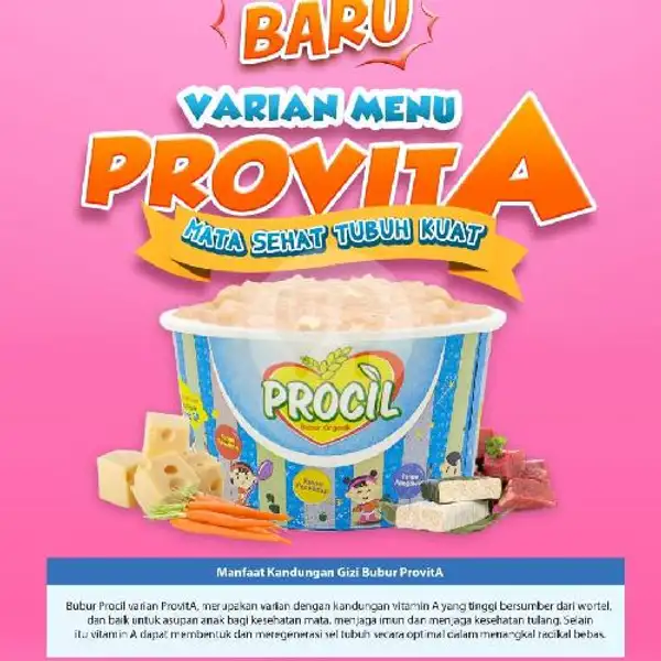 Bubur Halus Daging, Cheese, Besar | Bubur Bayi Organic Procil Jl.Batoe/H.Lele