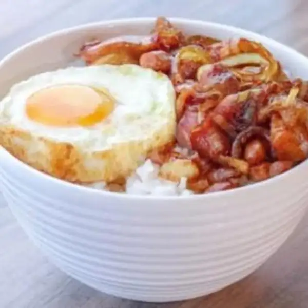 Nasi Ayam Teriyaki, Telur Dadar,Spesial Pedes Banget/ Ceplok tdk Pedes | Kopi Tiam Aling 35, Penjaringan