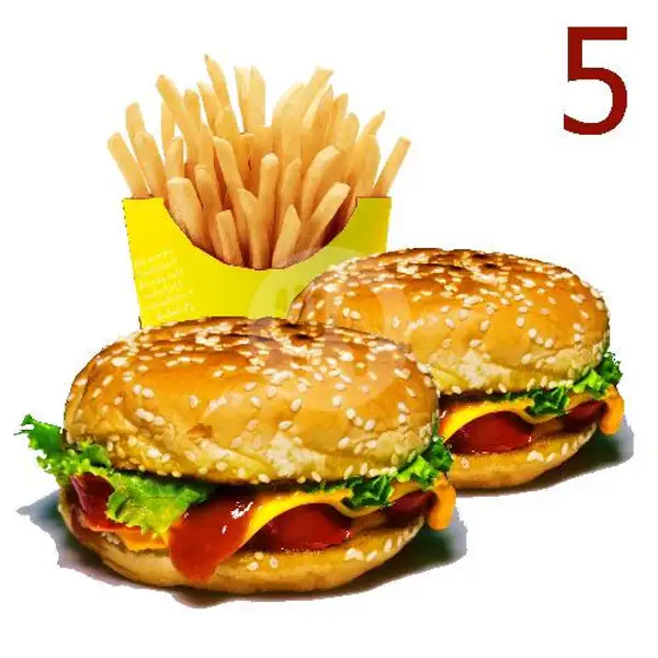 Paket Hemat 5 | Only Burger, Taman Kopo
