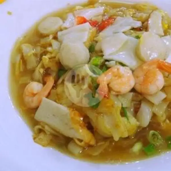 Kwetiaw Rebus + Es Teh | Special Nasi Goreng Suroboyo Cak Juned, Special Nasi Goreng