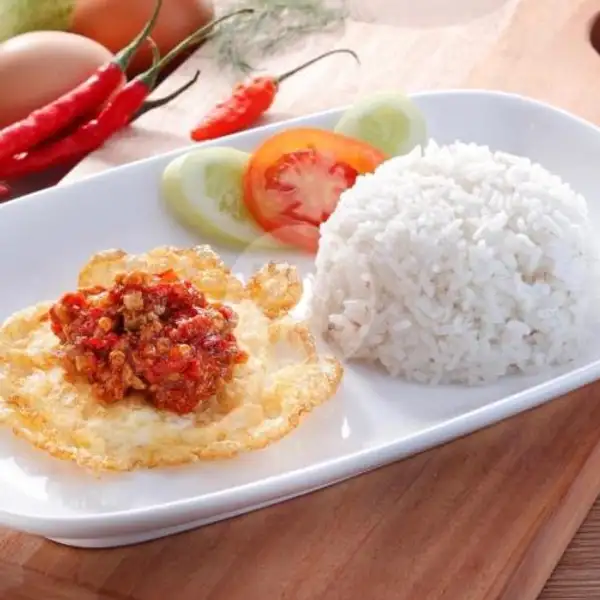 Nasi Telur Dadar/ceplok +sambal Bawang+krupuk/pilus+teh Hangat/es | Dapoer Ratih, Ngaglik