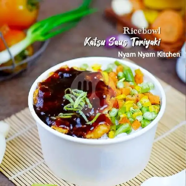 Nasi Chiken Katsu Saus Teriyaki Jumbo | Nyam Nyam Kitchen Wiyung