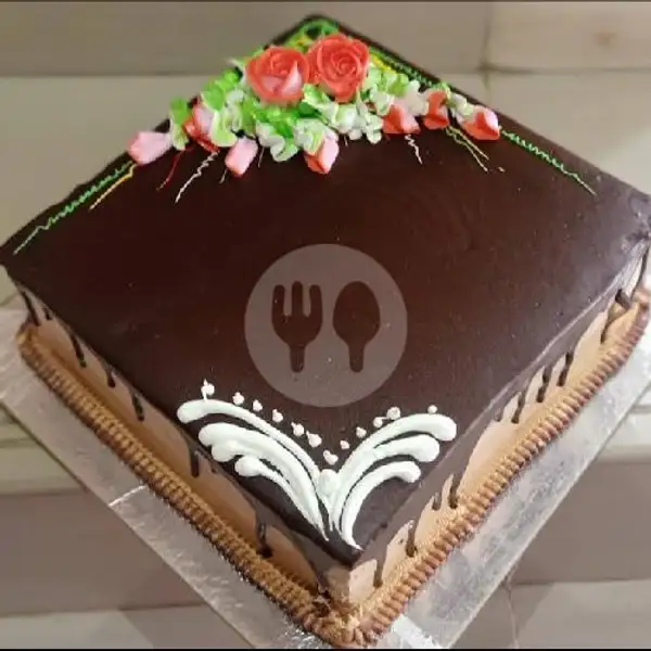 Coklat Siram Kotak 15 | Kue Ulang Tahun ZHENNITA