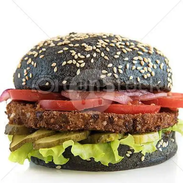Special Black Burger Big Beef | Angkringan Zaid