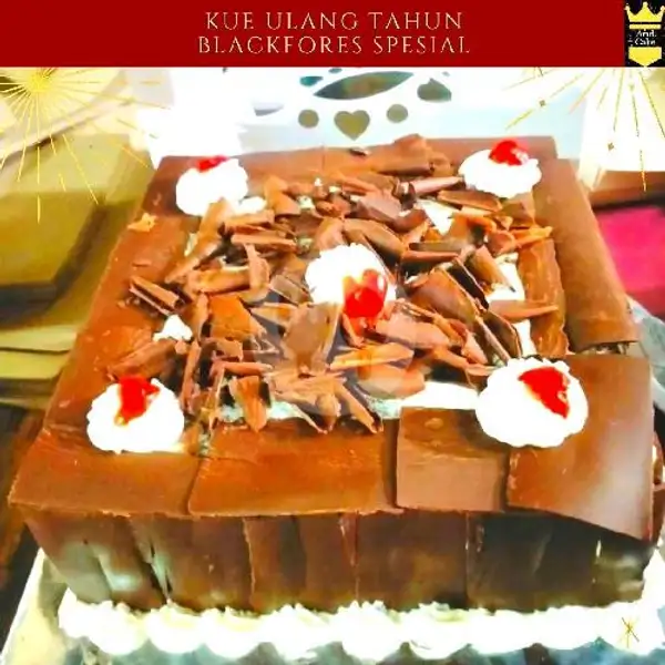 Kue Ulang Tahun Blackfores Spesial Cookies, kotak, Uk : 22x22 | Kue Ulang Tahun ARUL CAKE, Pasar Kue Subuh Senen