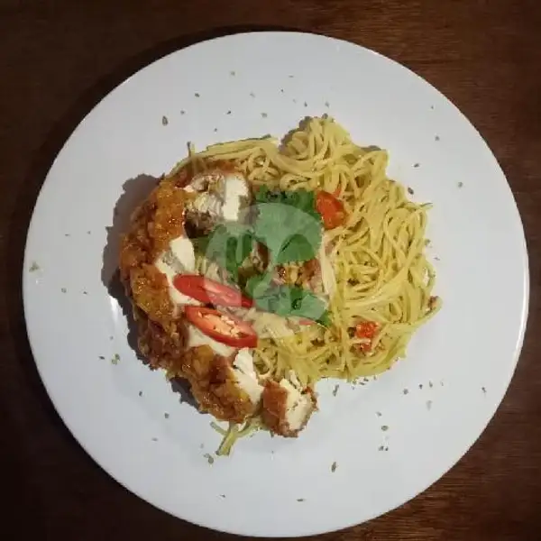 Spaghetti Ayam Geprek | Warung Pojok Rawamangun