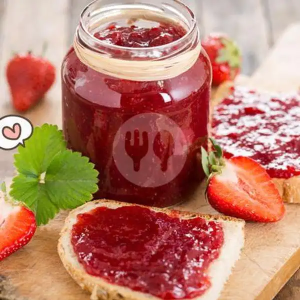 Rpti Bakar Kasino Chocomaltine + Strawberry Jam | Roti Bakar & Kukus Nadira, Cimahi