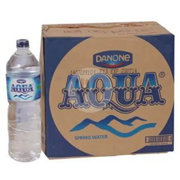Air Mineral Aqua Botol Ukuran 1500 Ml (botol Ukuran Besar) | Sego Sambel Bluru Dan Es Air Mata Kucing & Teh Nusa, Perum. Bluru Permai