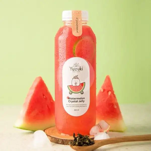 Watermelon Crystal Jelly Bottle Of Goodness 500ml | Yuzuki Tea & Bakery Majapahit - Cheese Tea, Fruit Tea, Bubble Milk Tea and Bread