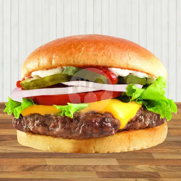 Premium Single Dave's Burger Ala Carte | Wendy's, Transmart Pekalongan