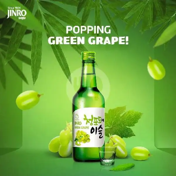Soju Jinro Green Grape + Free Yakult | Arnes Beer Snack Anggur & Soju