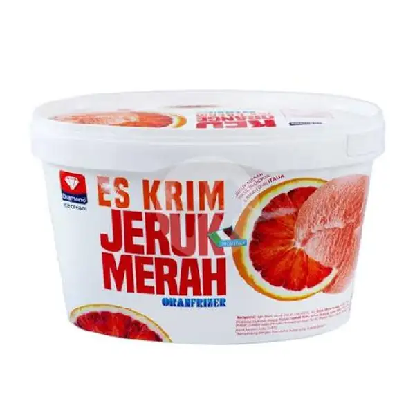 Ice Cream Diamond Rasa Red Orange | Royal Jelly Drink, Pancoran Mas
