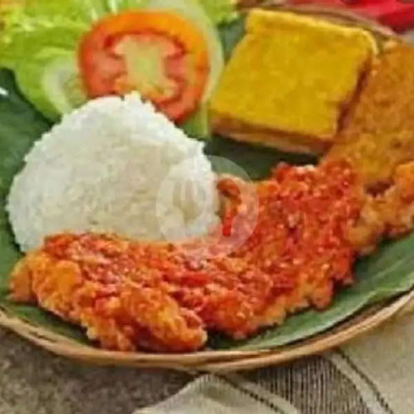 Nasi Ayam Geprek + Tahu Tempe | Lele Sultan, Sukarami